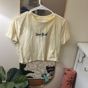 TOPSHOP New York embroidered crop